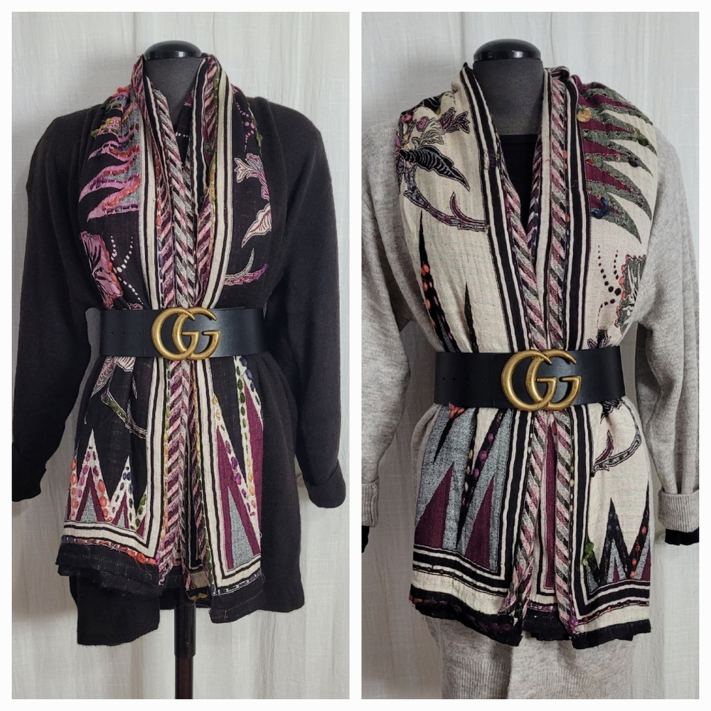 Floral Scarf / REVERSIBLE / - Picture 7 of 13